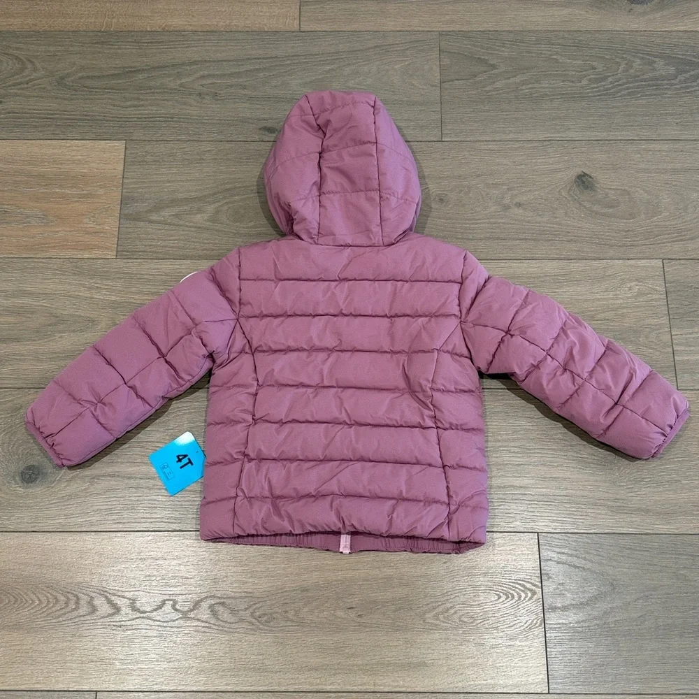 GERRY Purple Pink Lined Bubble Jacket Full Zip Winter Warm Coat Size Girls‎ 4T